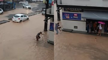 Imagem VÍDEO: Chuva causa alagamento e deixa moradores de Paripe ilhados