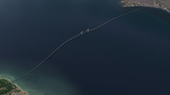 Ilustração. Projeto da Ponte Salvador-Itaparica
