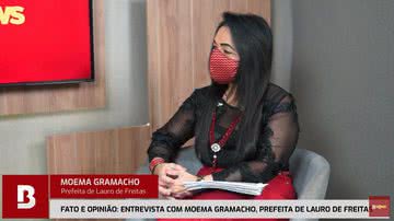 Imagem Fato e Opinião: Entrevista com Moema Gramacho, prefeita de Lauro de Freitas