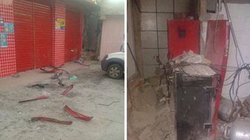 Imagem Bandidos explodem caixa eletrônico dentro de supermercado em Jauá