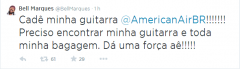 Imagem Bell Marques culpa American Airlines por sumiço de guitarra