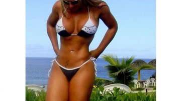 Imagem Denise Rocha pega sol e posta foto de fio dental
