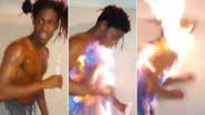 Imagem Vídeo: mãe é presa por auxiliar filho a atear fogo em si mesmo para desafio