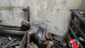 Imagem Imagem forte: idoso morre carbonizado em Pau Brasil