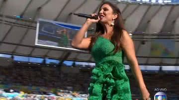 Imagem Copa: Didá, Ivete e Brown se apresentam em rápida cerimônia de enceramento