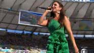 Imagem Copa: Didá, Ivete e Brown se apresentam em rápida cerimônia de enceramento