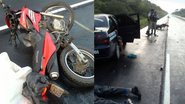 Imagem Um policial morre e outro fica ferido após se envolverem em acidentes com motos