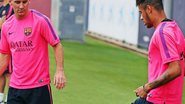 Imagem Recuperado de lesão, Neymar treina com bola pela primeira vez no Barcelona