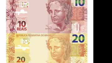 Imagem BC lança semana que vem notas de R$ 10 e R$ 20 da segunda família do real