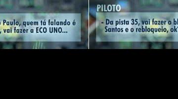 Imagem Gravação mostra piloto de Campos relatando procedimento de pouso