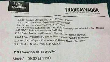 Imagem Vaza na internet programação de blitze em Salvador 