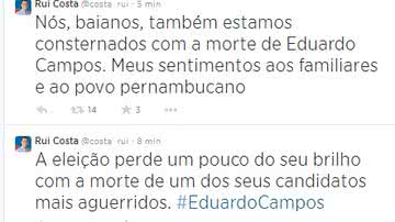 Imagem Morre Eduardo Campo: "a eleição perde um pouco do seu brilho", diz Rui