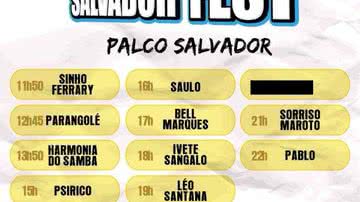 Imagem Com ausência de Belo, Salvador Fest irá estender shows do palco principal