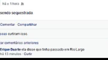 Imagem Mulher pede socorro pelo Facebook ao ser sequestrada e violentada