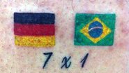 Imagem Torcedor brasileiro tatua 7 a 1 da Alemanha no Brasil: &#039;marcou muito&#039;