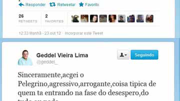 Imagem Geddel: "Pelegrino precisa de uma dose extra de anti-rábica (sic)"