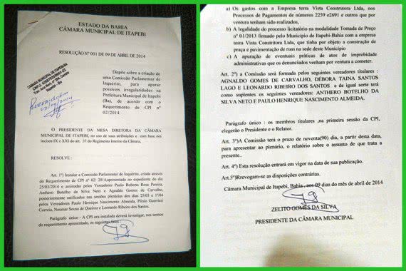 Imagem Itapebi: oposição teme que CPI termine em pizza