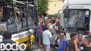 Imagem Acidente grave entre dois ônibus na Ladeira de São Caetano deixa 20 feridos