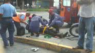 Imagem Motociclista fica ferido em colisão no Caminho das Árvores