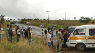 Imagem Van com 14 estudantes se envolve em acidente