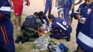 Imagem Crianças se afogam na praia de Amaralina