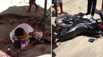 Imagem Homem perde controle da moto, cai em buraco e fica ferido no Cabula