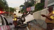 Imagem Motorista capota carro após ser abordado por bandidos na Garibaldi