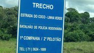 Imagem Via Bahia tem placa com letra faltando em Guarajuba