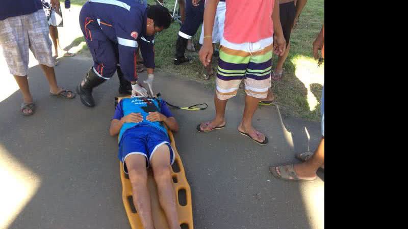 Imagem Motorista bate na Bonocô e carro pega fogo. Três ficaram feridos