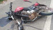 Imagem Motociclista perde o pé em colisão na BR 101