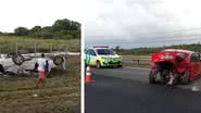 Imagem "Pega" na Linha Verde: motoristas ficam feridos e carros destruídos