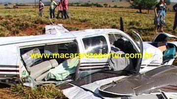 Imagem Avião bimotor cai na divisa da Bahia com Minas Gerais