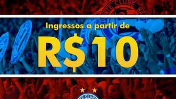 Imagem Bahia confirma ingressos a R$ 10 diante da Portuguesa