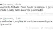 Imagem ACM Neto confirma chapa com Paulo Souto como cabeça da oposição