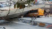 Imagem Viaduto desaba na Avenida Pedro I, em Belo Horizonte. Assista