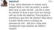 Imagem Fabinho detona o Bahia e cobra salários atrasados