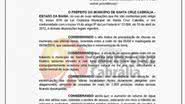 Imagem Há dois meses da chegada da seleção alemã, Cabrália decreta Calamidade Pública