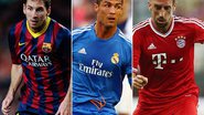 Imagem Messi, CR7 e Ribéry duela por título de melhor do mundo