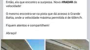 Imagem Internautas reclamam de radar instalado embaixo de viaduto pela Transalvador