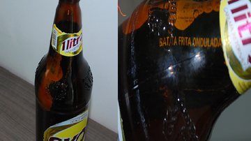 Imagem Desce ondulada:embalagem de batata frita é encontrada dentro de garrafa da Skol