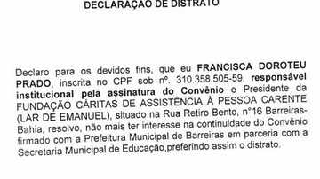 Imagem Imposição da prefeitura pode fechar entidade que cuida de crianças em Barreiras