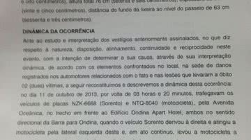 Imagem Laudo prova que carro da médica bateu na moto dos irmãos, afirma advogado