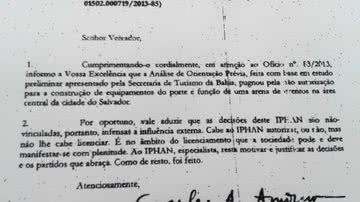 Imagem Iphan não liberou construção da Arena Castro Alves