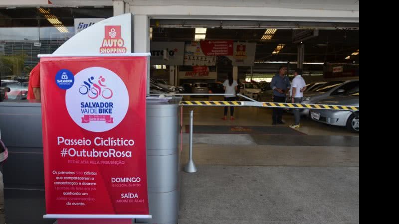 Imagem Auto Shopping Itapoan apoia passeio ciclístico do outubro rosa