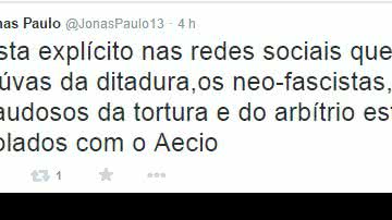 Imagem Jonas Paulo diz que “viúvas da ditadura e neo-fascistas estão colados com Aécio”