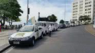 Imagem Militantes de Aécio começam a chegar na Praça Castro Alves 