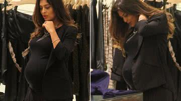Imagem Juliana Paes exibe barrigão em passeio no shopping