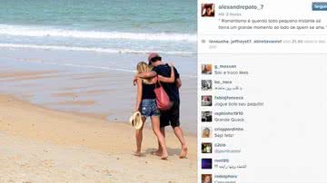 Imagem Em clima romântico, Alexandre Pato posta foto com a namorada em Trancoso