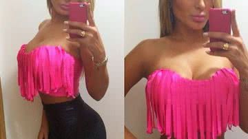 Imagem Andressa Urach exibe decotão e fala sobre seu namorado