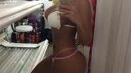 Imagem Andressa Urach mostra marquinha de biquíni após se bronzear